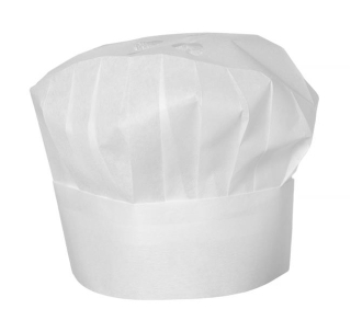 Kuchárska čiapka – súprava 10 ks, HENDI, Biela, 10 ks, ⌀300x(H)230mm