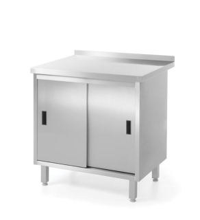Skrinka stenového stola s posuvnými dverami – zváraná, HENDI, Profi Line, 800x600x(H)850mm
