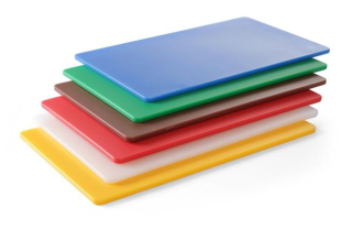 Dosky na krájanie HACCP GN 1/1 – súprava 6 farieb, HENDI, 6 ks, 530x325mm