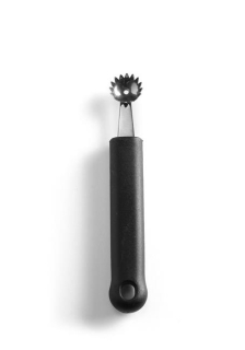 Dekoračný nôž na guľaté tvary – jednoduchý, vlnitý, HENDI, Čierna, (L)150mm