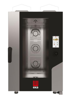 Konvektomat Millennial Touch Screen Gastro s automatickým umývacím systémom, 11× GN 1/1 – elektronické ovládanie, plynová, Tecnoeka, 230 V/700 W, 17,5 kW, 730 × 850 × 1230 mm | MKF1111GTS