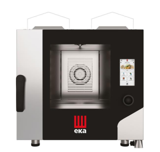 Konvektomat Millennial Touch Screen Gastro s automatickým umývacím systémom, 5× GN 1/1 – elektronické ovládanie, plynová, Tecnoeka, 230 V/300 W, 9,3 kW, 730 × 850 × 800 mm | MKF511GTS