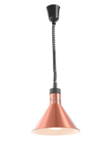 Kuželová infra lampa, HENDI, Medená, 230V/250W, ⌀275x(H)250mm