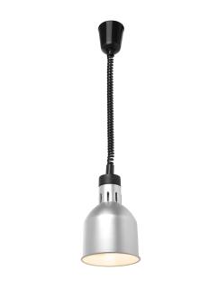 Lampa na ohrev jedál – závesná, valcová, HENDI, Strieborná, 230V/250W, ⌀175x(H)250mm