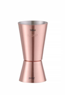 Barmanská mierka - jigger 25/50 ml, BarUp, Medená, ⌀42x(H)86mm