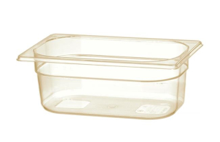 Nádoba GN 1/4 z grilamidu pre vysoké teploty, HENDI, GN 1/4, 2,6L, Priehľadná, 265x162x(H)100mm