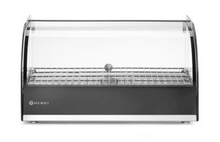 Vyhrievaný pultový displej, HENDI, jedno úrovňová, Čierna, 220-240V/800W, 554x376x(H)311mm