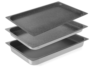 Hliníková nádoba GN 1/1 s nepriľnavým povlakom, HENDI, GN 1/1, 530x325x(H)40mm