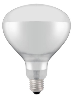 Infračervená ohrevná žiarovka, HENDI, Biela, 230V/250W, ⌀125x(H)170mm