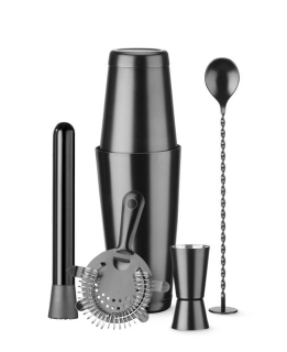 Barová súprava v tube, BarUp, Čierna, ⌀120x(H)320mm