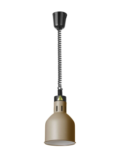 Lampa na ohrev jedál – závesná, valcová, HENDI, Béžová, 230V/250W, ⌀175x(H)250mm