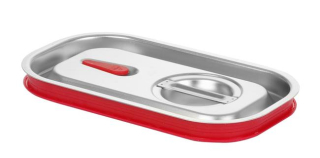 Pokrievka pre nádoby GN so silikónovým tesnením, HENDI, Kitchen Line, GN 1/4, 265x162mm