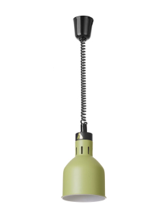 Lampa na ohrev jedál – závesná, valcová, HENDI, Zelená, 230V/250W, ⌀175x(H)250mm