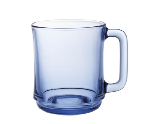 Pohár s rukoväťou LYS MARINE, Duralex, 0,31 l, Modrá, sada 6 ks, Ø80 × 100 mm | 4018BR06C1111