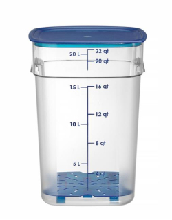 Nádoba na potraviny CamSquares Fresh Pro, Cambro, Camsquare, 20,8 l, Priehľadná, 289 × 289 × 401 mm | 22SFSPROCW135