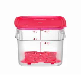 Nádoba na potraviny CamSquares Fresh Pro, Cambro, 5,7 l, Priehľadná, 229 × 229 × 180 mm | 6SFSPROCW135
