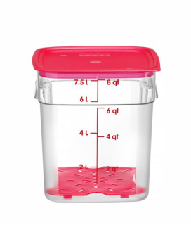 Nádoba na potraviny CamSquares Fresh Pro, Cambro, 7,6 l, Priehľadná, 229 × 229 × 243 mm | 8SFSPROCW135