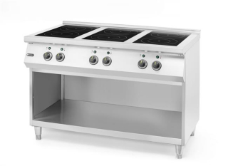 Indukčný sporák so 6 varnými zónami, HENDI, 400V/25500W, 1200x700x(H)890mm
