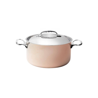 Prima Matera hrnec měděný vysoký 7,5 l, pr. 24 cm, výška 16,5 cm