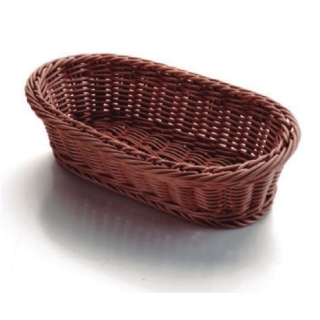 Košík na pečivo polypropylénový oválny 24 × 18 cm, tmavý