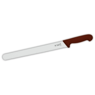 Nôž údenársky vlnité ostrie 31 cm, hnedý